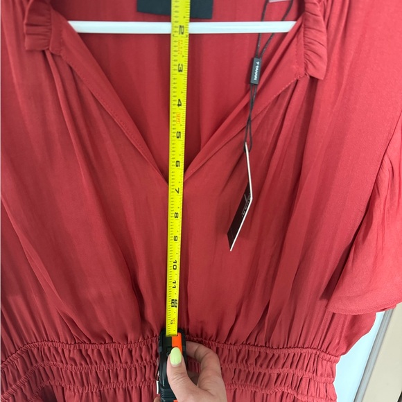 NWT T-TAHARI RED FLUTTER SLEEVE MIDI DRESS - Picture 7 of 7